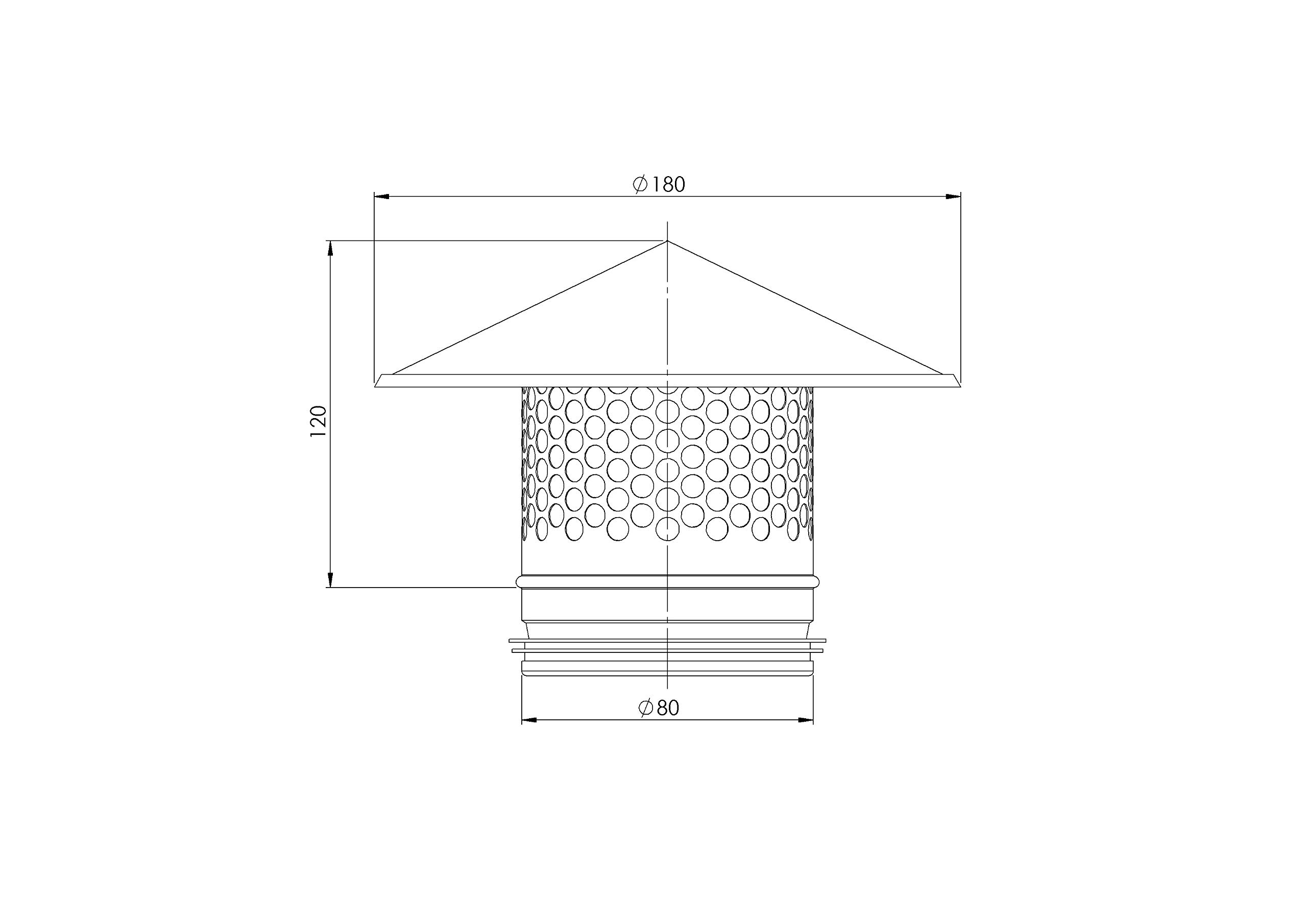 europlast-metal-round-dachhaube-80mm-wickelfalzrohr-metall image 1