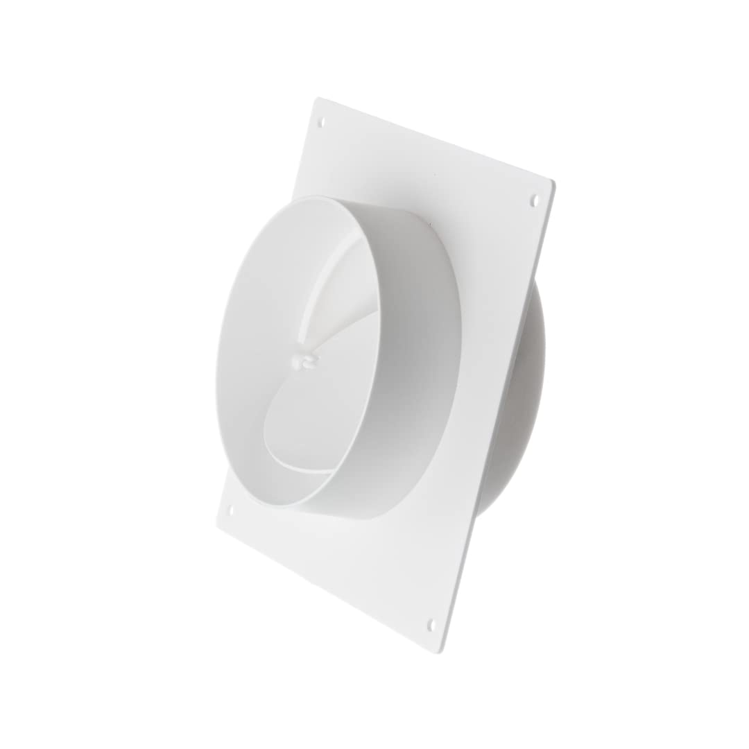 europlast-wandflansch-125-mm-mit-r-ckstauklappe-wei image 4