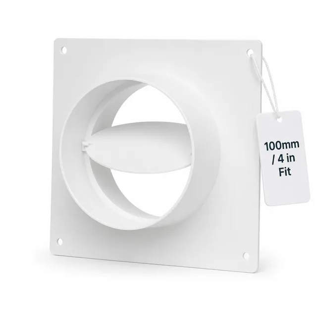 europlast-wandflansch-rohrverbinder-100mm-mit-r-ckstauklappe image 1