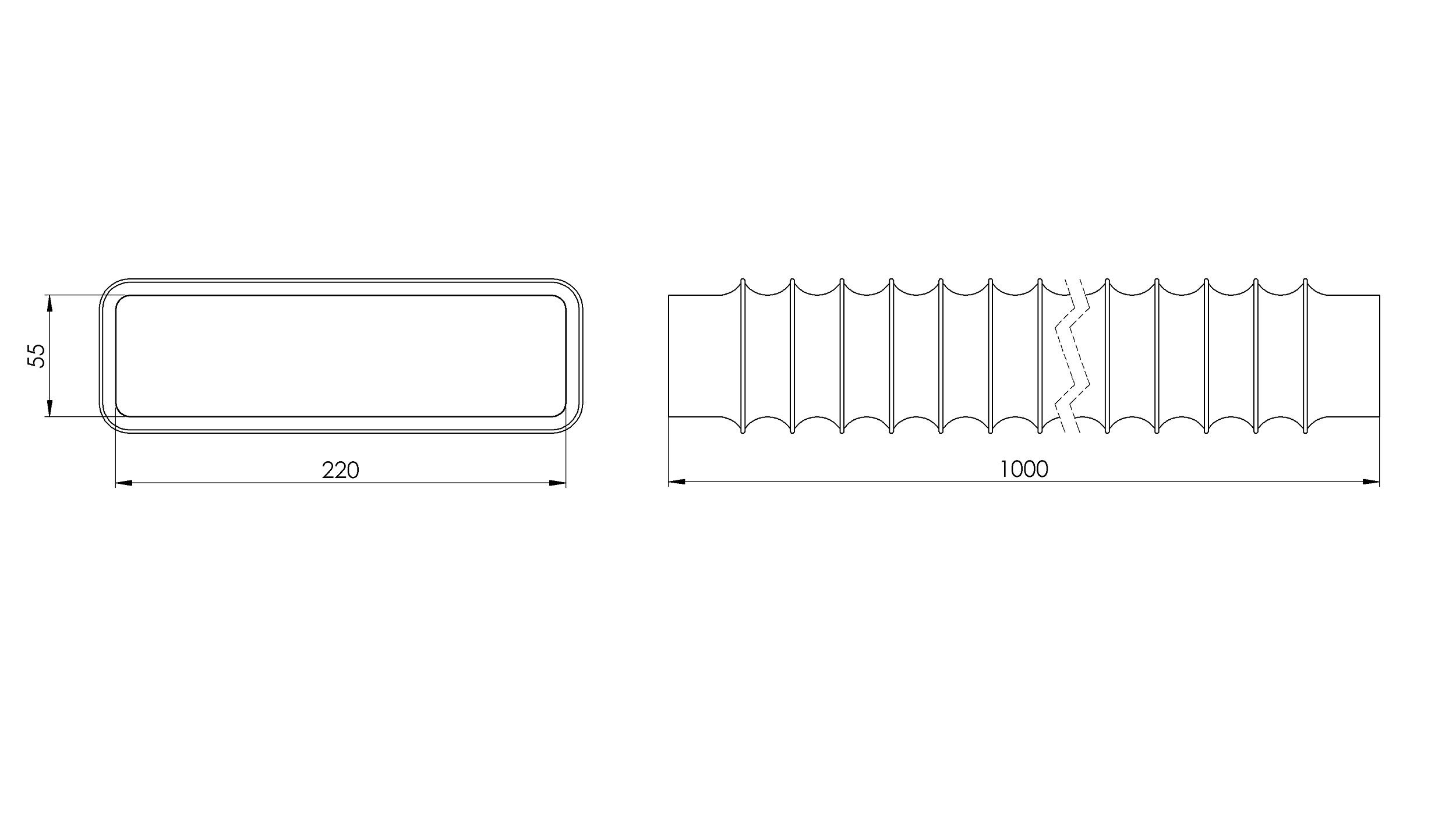 europlast-air-ducts-flachkanal-220x55mm-abluftschlauch-1m-wei image 2