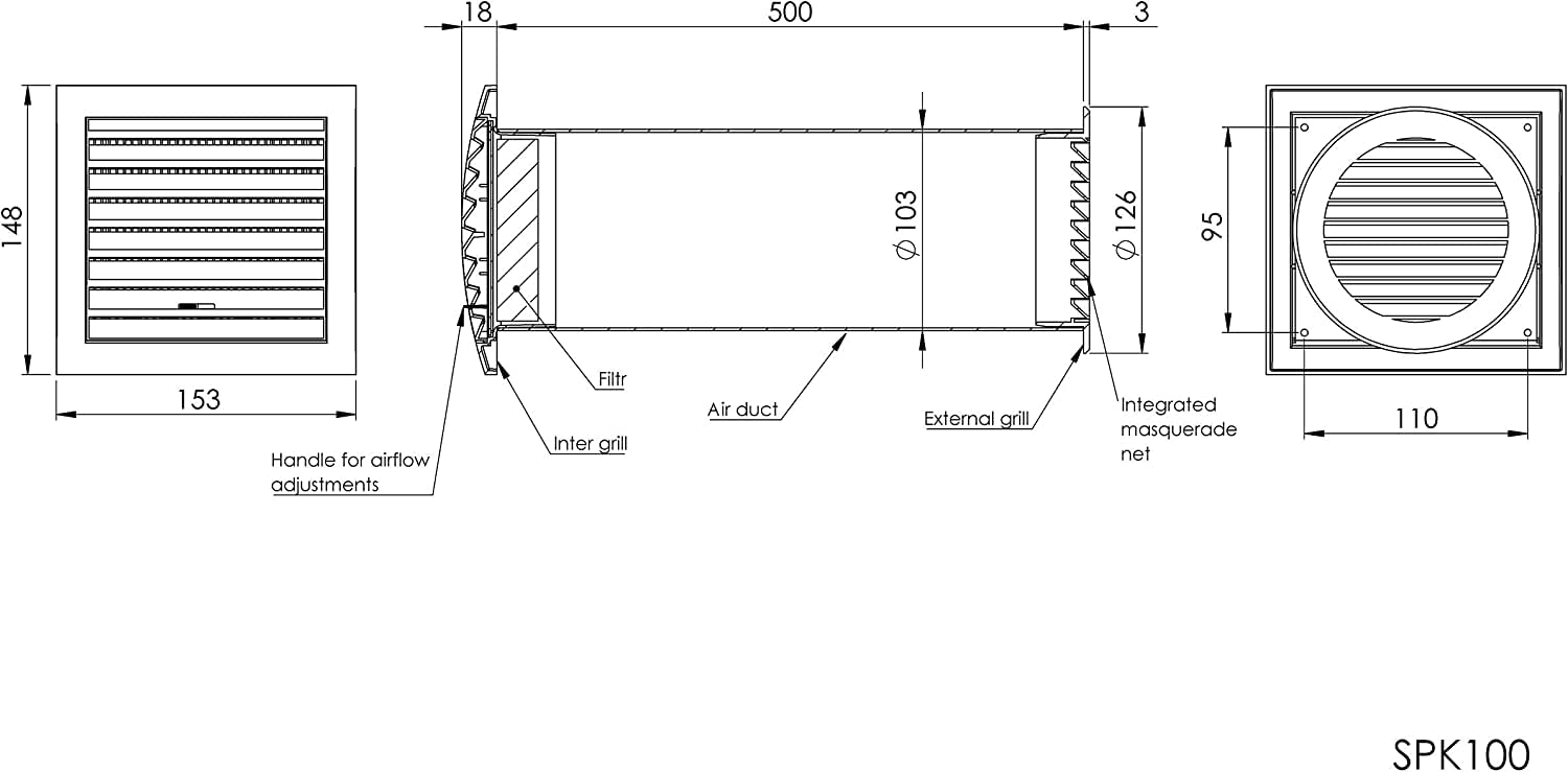 europlast-mauerkasten-100mm-l-ftungsgitter-wei-grau-braun-insektenschutz image 2