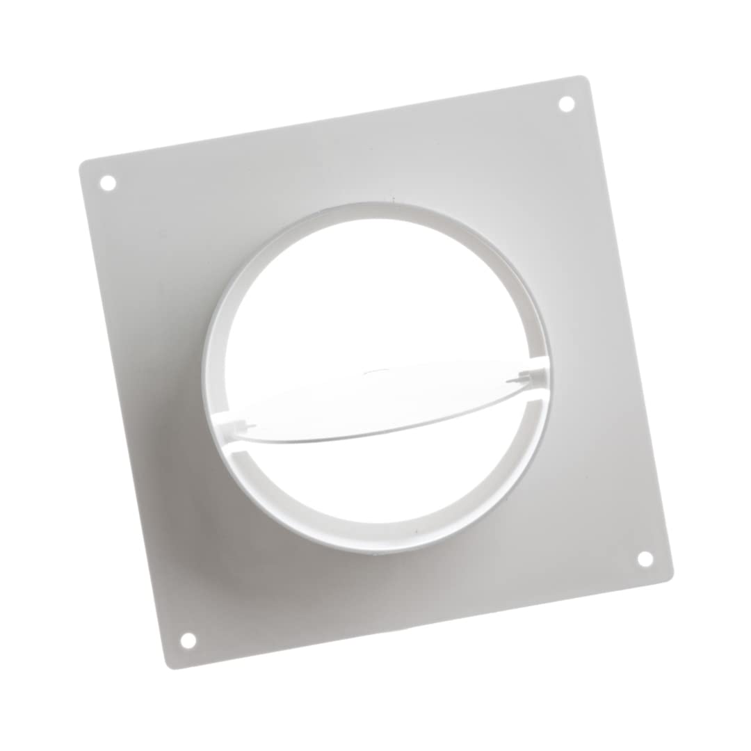 europlast-wandflansch-125-mm-mit-r-ckstauklappe-wei image 6