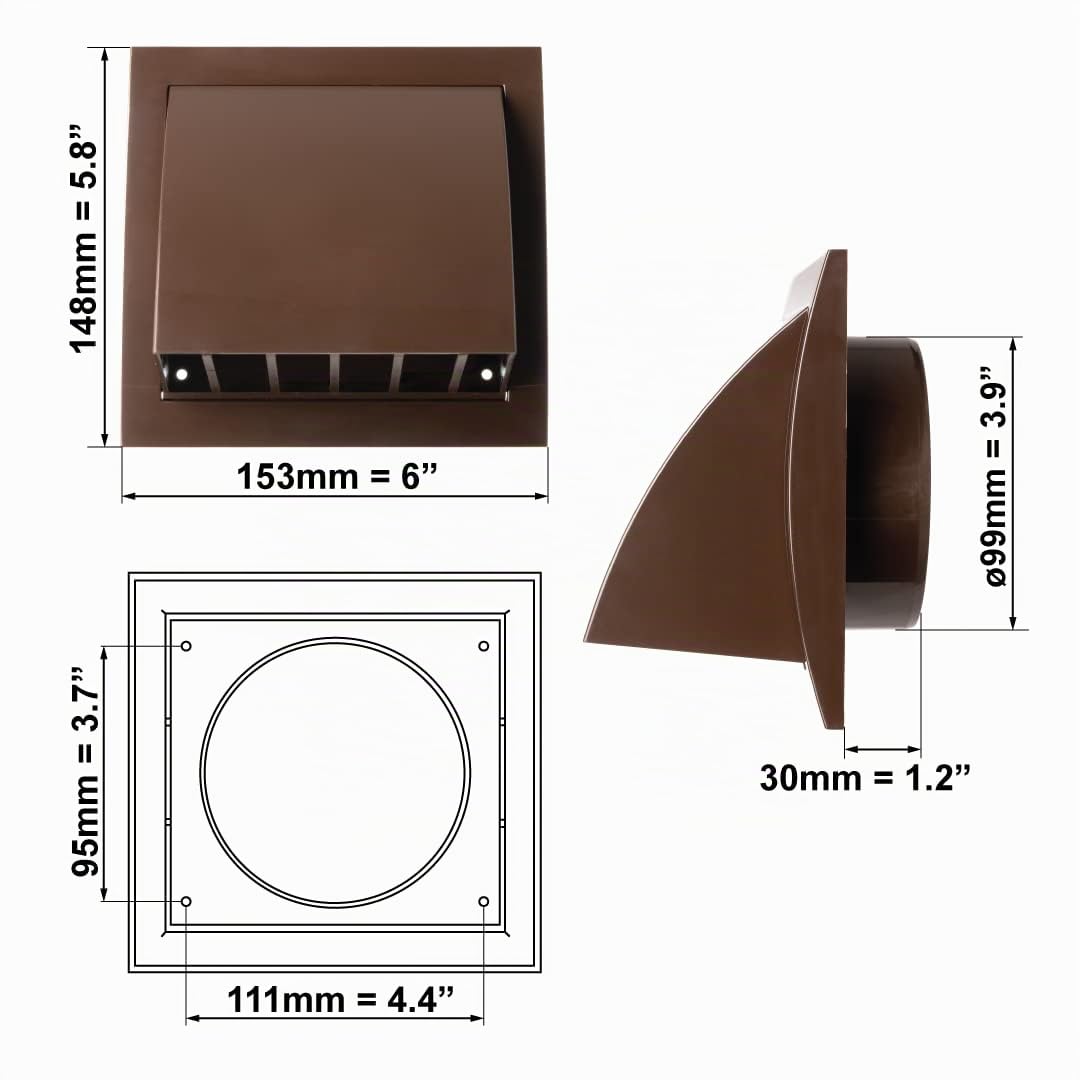 europlast-l-ftungsgitter-100-mm-ablufthaube-braun-klappe image 2