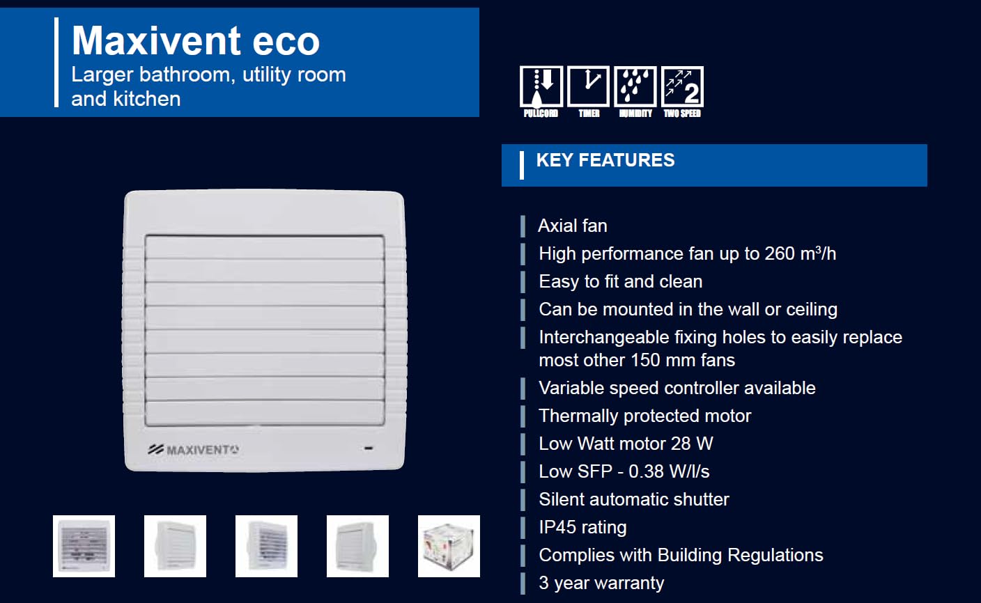 airflow-aura-maxivent-150-abluftventilator-humidity-260-m-h image 3