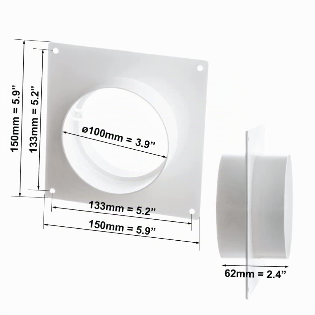 europlast-wandflansch-rohrverbinder-100-mm-l-ftungsrohr-wei image 2