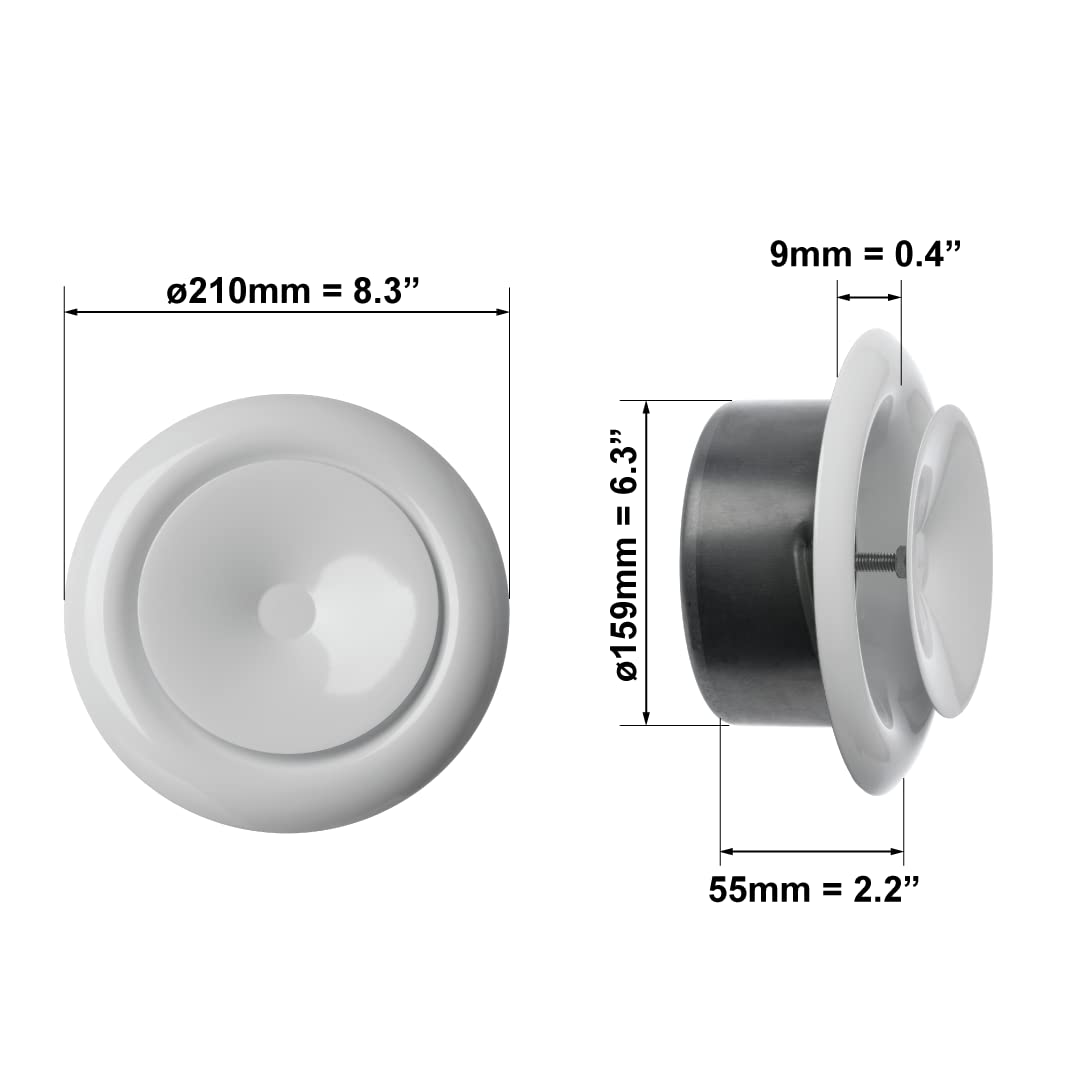 europlast-diffusers-tellerventil-160-mm-wei-l-ftungsventil-metall image 2