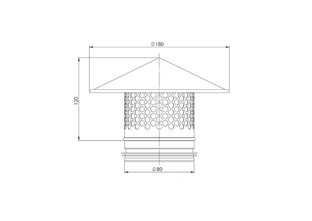 europlast-metal-round-dachhaube-80mm-wickelfalzrohr-metall image 1