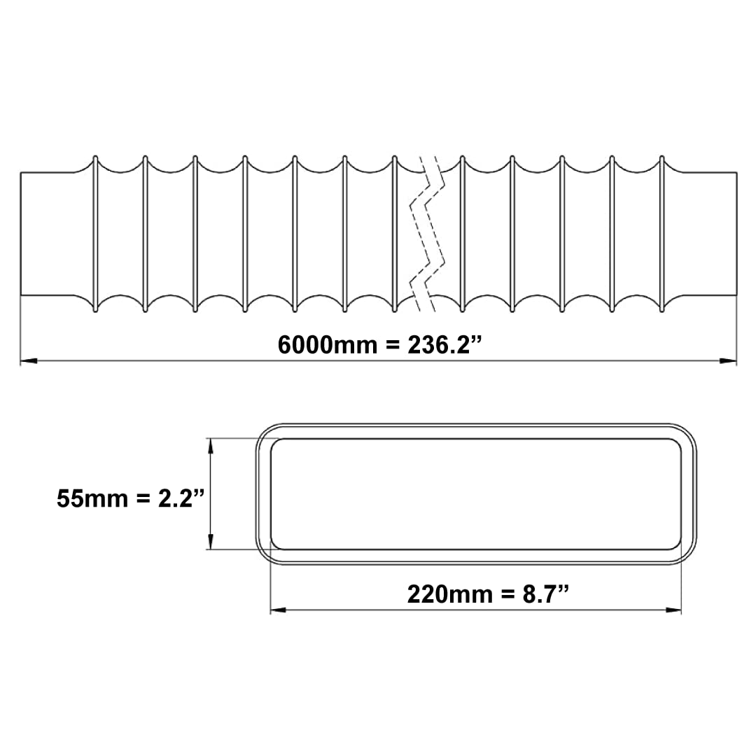 europlast-air-ducts-flachkanal-220x55-mm-6-m-wei-pvc image 2