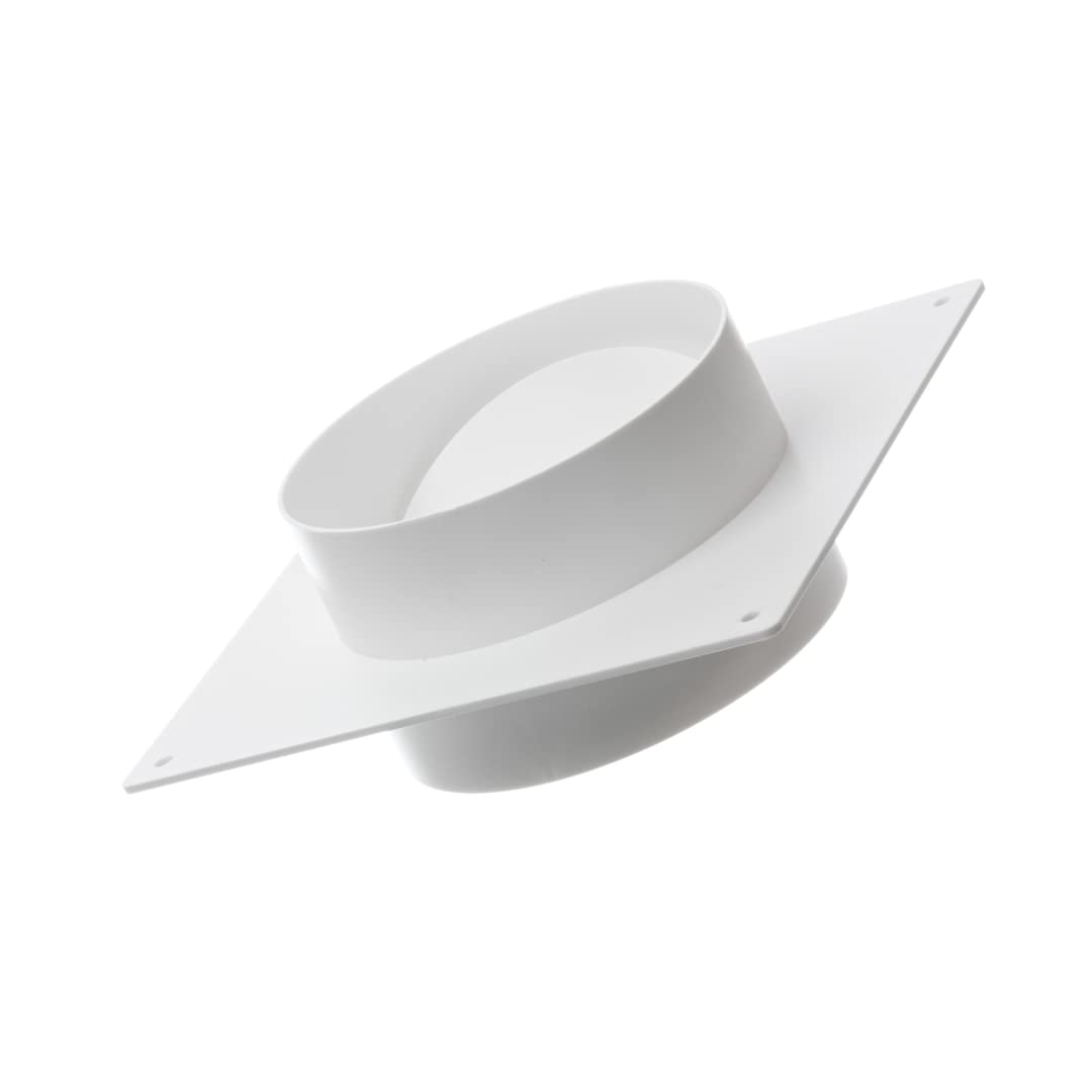 europlast-wandflansch-125-mm-mit-r-ckstauklappe-wei image 3