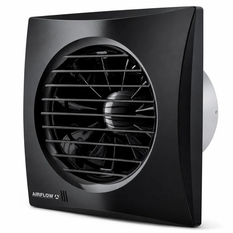 airflow-aura-range-100ht-badl-fter-schwarz-feuchte-timer image 1