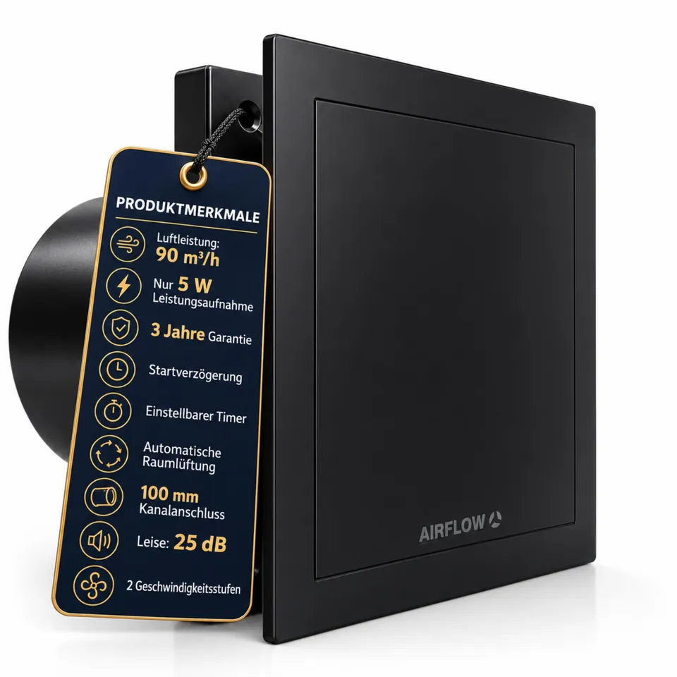 airflow-aura-qt100t-badl-fter-100mm-schwarz-mit-timer image 1