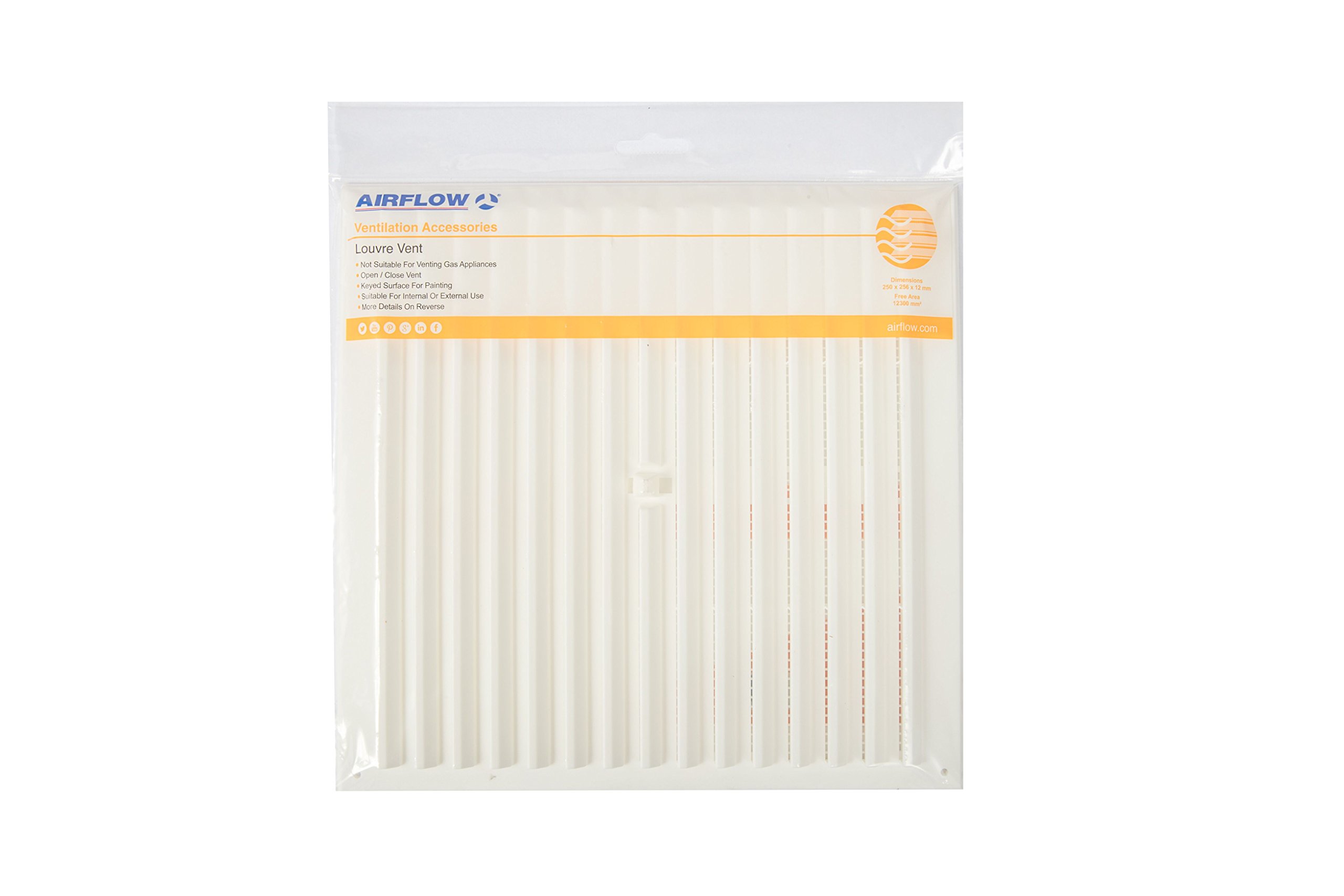 airflow-ducting-l-ftungsgitter-wei-mit-fliegengitter-250mm image 1