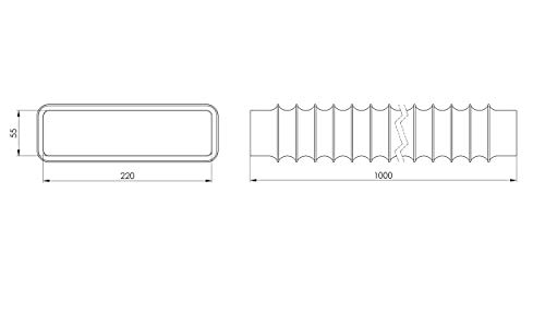 europlast-air-ducts-flachkanal-220x55mm-abluftschlauch-1m-wei image 4
