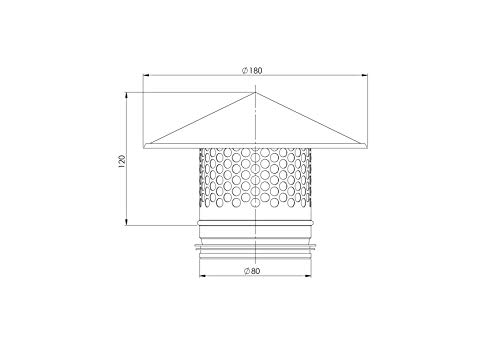 europlast-metal-round-dachhaube-80mm-wickelfalzrohr-metall image 3