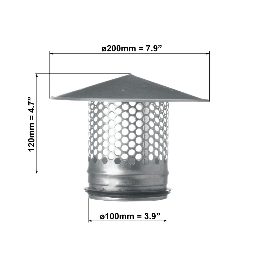 europlast-metal-round-abluftrohr-100mm-verzinkt-dachhaube image 2