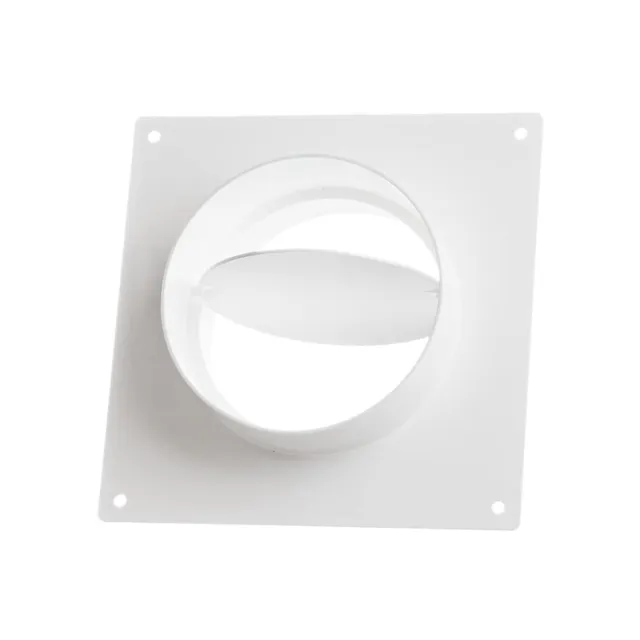 europlast-wandflansch-125-mm-mit-r-ckstauklappe-wei image 1