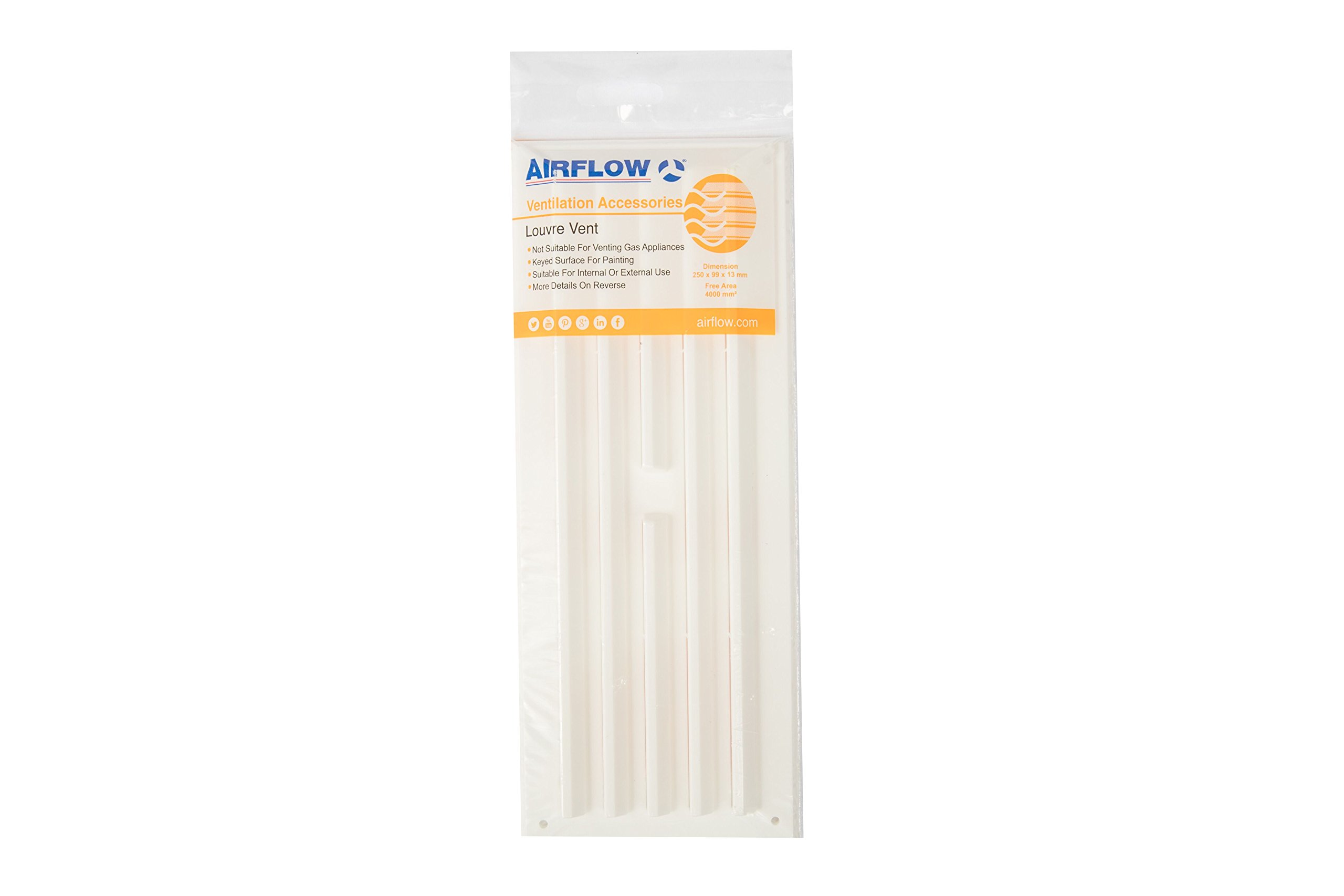 airflow-l-ftungsgitter-250x99mm-wei-mit-fliegengitter-streichbar image 1