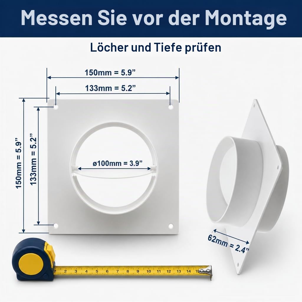 europlast-wandflansch-rohrverbinder-100mm-mit-r-ckstauklappe image 2