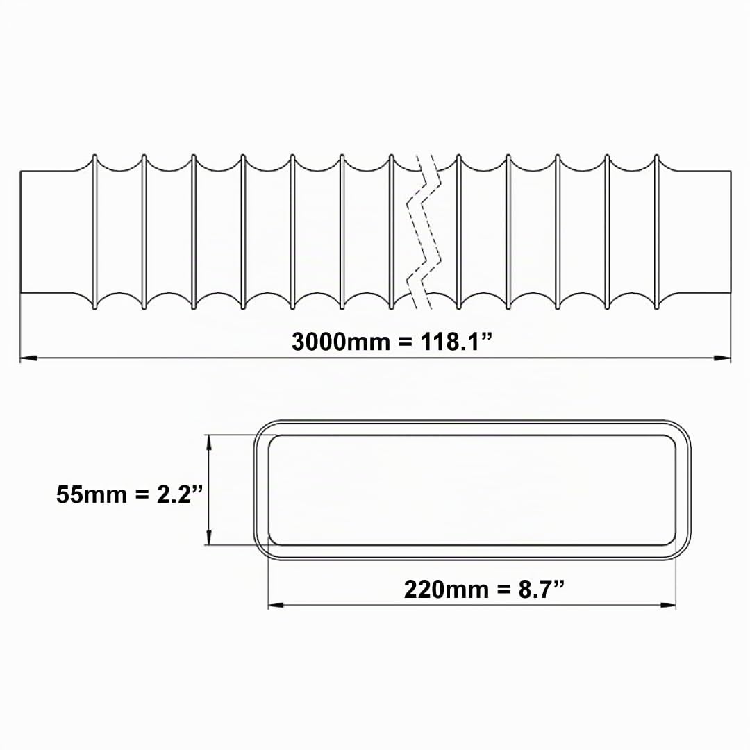 europlast-air-ducts-flachkanal-220x55mm-3m-pvc-flexibel-wei image 2