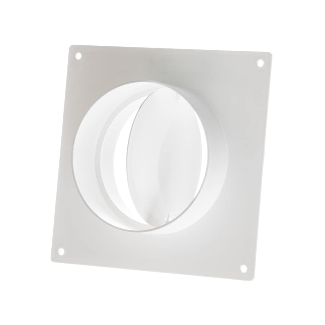 europlast-wandflansch-125-mm-mit-r-ckstauklappe-wei image 5