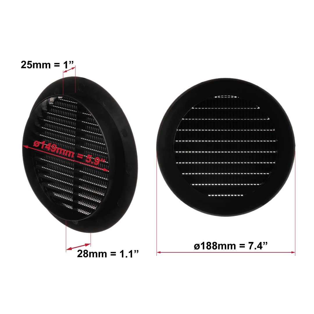 europlast-l-ftungsgitter-150mm-rund-schwarz-kunststoff-fliegengitter image 2