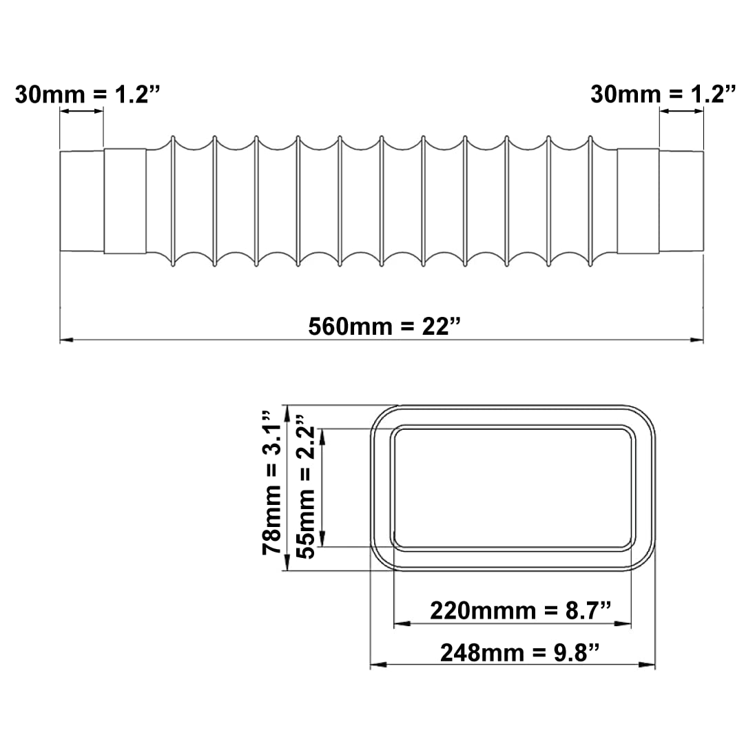 europlast-flachkanal-220x55-50cm-wei-luftkanal-pvc image 2