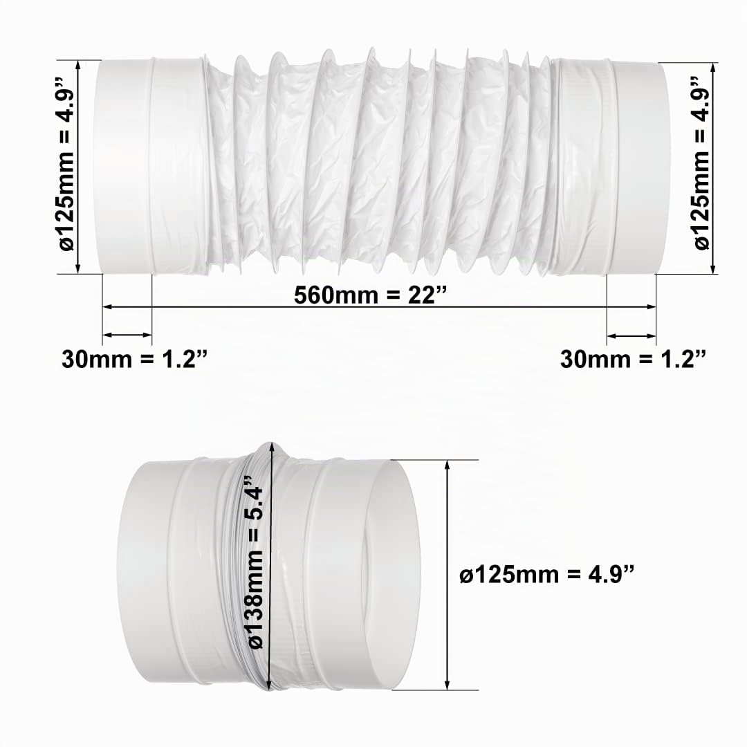 europlast-flexrohr-125mm-0-5m-pvc-schlauch-wei image 2